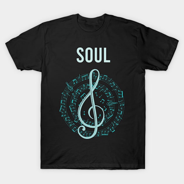 Music Note Circle Soul T-Shirt by Hanh Tay